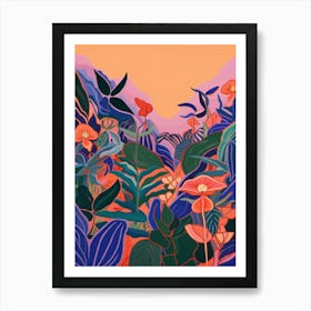 Boho Plant Painting Tradescantia Nanouk Art Print