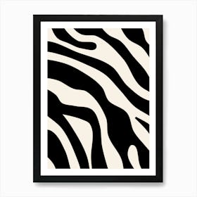 Vintage Retro Abstract Black Art Print