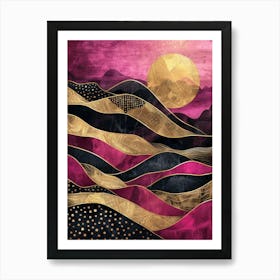 Sunset In The Mountains 34 Art Print