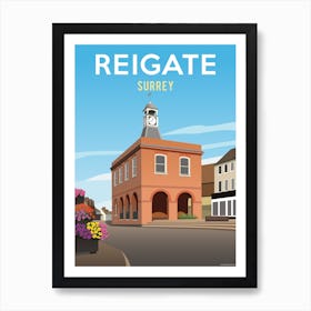 Reigate Old Town Hall Surrey Art Print