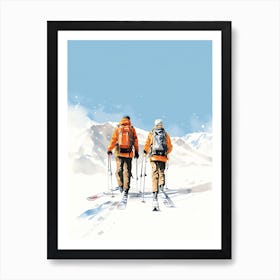 Cortina D Ampezzo   Italy, Ski Resort Illustration 0 Art Print