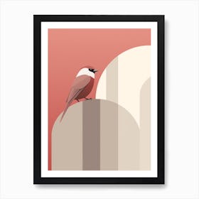 Minimalist Finch 2 Illustration Art Print