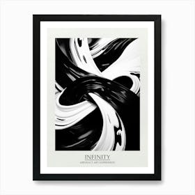 Infinity Abstract Black And White 3 Poster Art Print