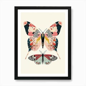 Colourful Insect Illustration Butterfly 26 Art Print