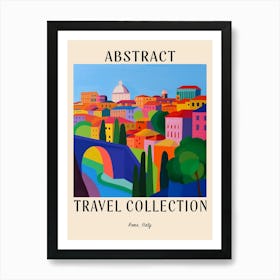 Abstract Travel Collection Poster Rome Italy 3 Art Print