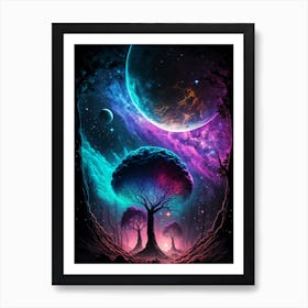 Psychedelic Tree Art Print