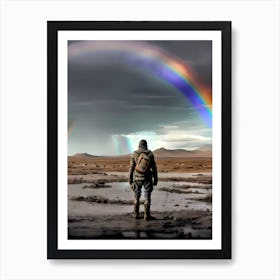 Rainbow Over The Desert Art Print