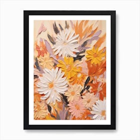 Fall Flower Painting Asters 1 Art Print