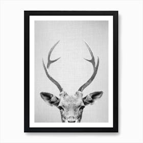 Deer - Black & White Art Print