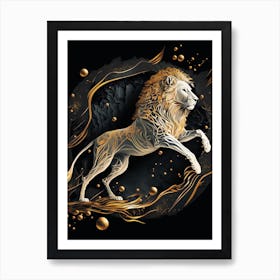 Golden Lion Art Print