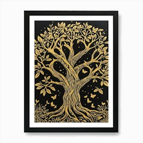 Golden Tree Art Print