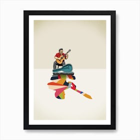 Walking Shadows   Guitarist Art Print