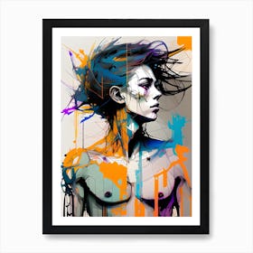 Abstract Boy Painting 3 Art Print