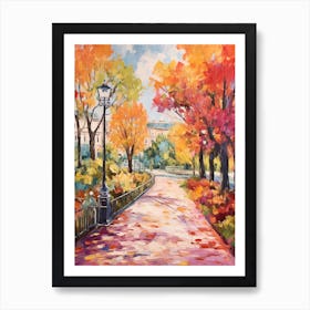 Autumn City Park Painting Maria Luisa Park Seville Spain Art Print