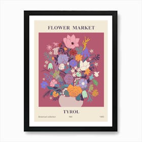 Flower Market Botanical Tyrol Art Print