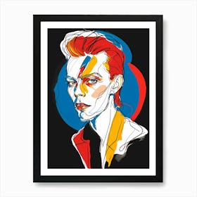 Stardust Spectrum: A Tribute to Bowie I Art Print