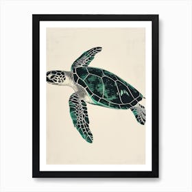 Minimalist Sea Turtle 2 Art Print