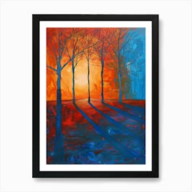 Sunset Trees 1 Art Print