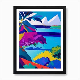 Turks And Caicos Islands Colourful Painting Tropical Destination Art Print