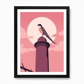 Minimalist Chimney Swift 3 Illustration Art Print