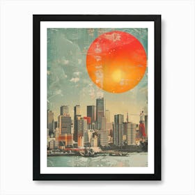 Odaiba In Tokyo Mid Century Modern 1 Art Print