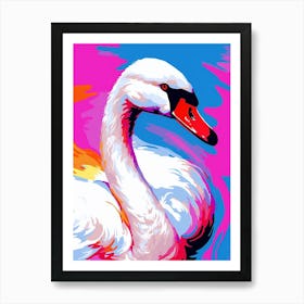 Andy Warhol Style Bird Swan 3 Art Print