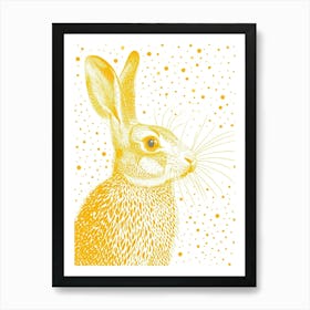 Yellow Arctic Hare 3 Art Print