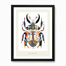 Colourful Insect Illustration Flea Beetle 2 Poster Art Print
