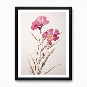 Pressed Wildflower Botanical Art Fireweed Chamerion 2 Art Print