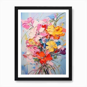 Abstract Flower Painting Phlox Art Print