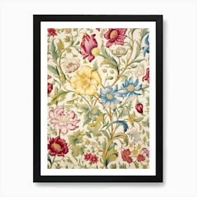 Floral Wallpaper 181 Art Print