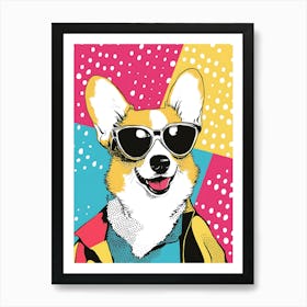 Corgi In Sunglasses 3 Affiche