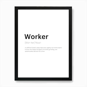 Worker Definition Meaning Affiche