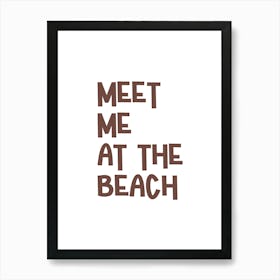 Beach Poster "Meet Me at the Beach" Rendezvous Vintage Art Print, Summer Retro Vibes, Housewarming Gift Art Print