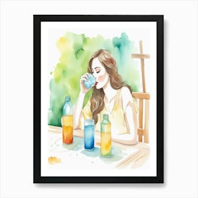 Drinking Alone Art Print