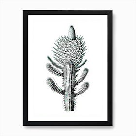 Woolly Torch Cactus William Morris Inspired Art Print