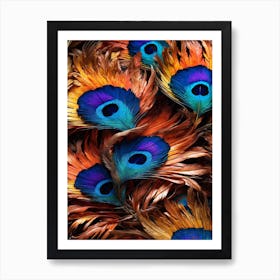 Peacock Feathers Art Print 1 Art Print