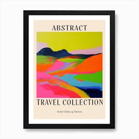 Abstract Travel Collection Poster United States Of America 4 Art Print
