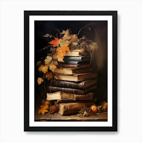 Autumn Books Art Print
