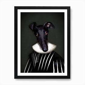 Galgo Dog Athena Pet Portraits Art Print