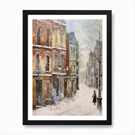 Vintage Winter Painting Copenhagen Denmark 2 Art Print