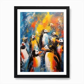 Penguin Abstract Expressionism 1 Art Print