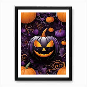 Halloween Pumpkins 5 Art Print