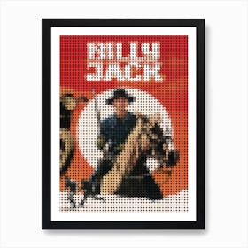 Billy Jack 1971 In A Pixel Dots Art Style Art Print