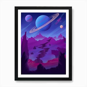 Purple space Art Print