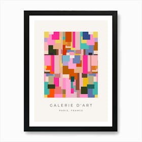 Mid Century Geometric Color Block | 02 Art Print