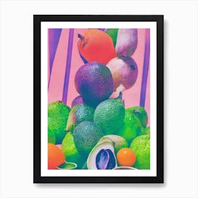 Jicama Risograph Retro Poster vegetable Art Print