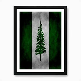 Norfolk Island Flag Texture Art Print