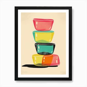 Textured Jelly Minimalist Stacked Art Print