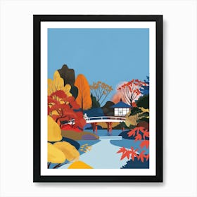 Hiraizumi Temple Japan 1 Colourful Illustration Art Print